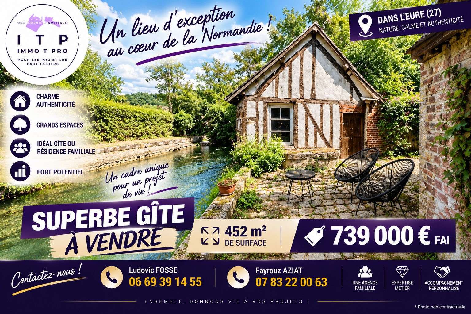 AV Propriété de caractère avec gîtes à Acquigny