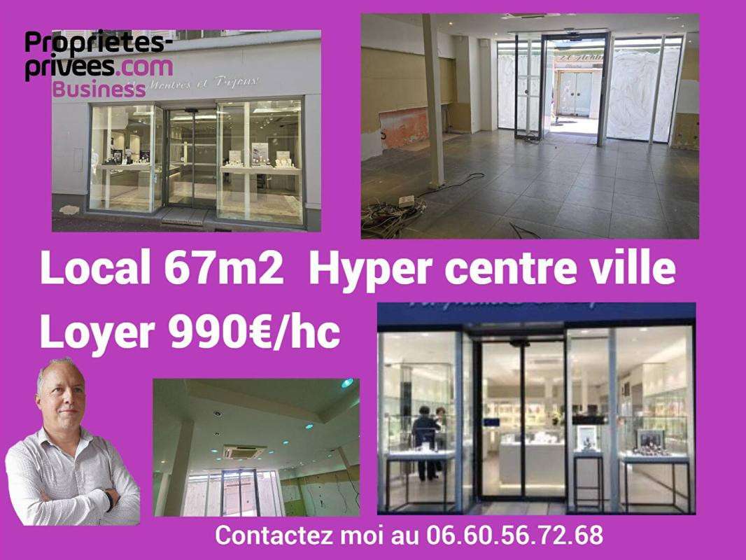 Location local commercial de 67m² à Dreux 28100