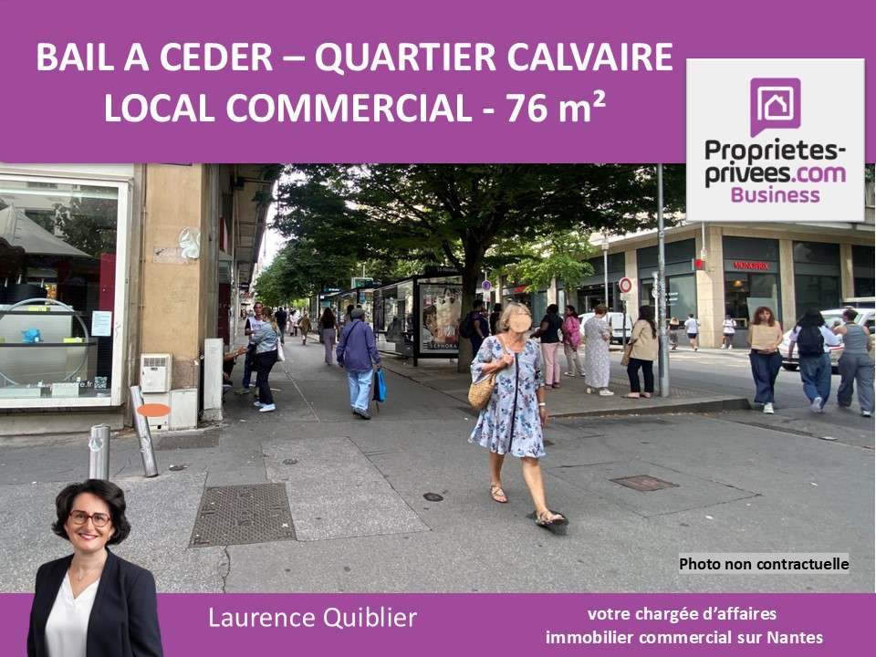 Bail à céder 76m² grande vitrine à Nantes Feltre