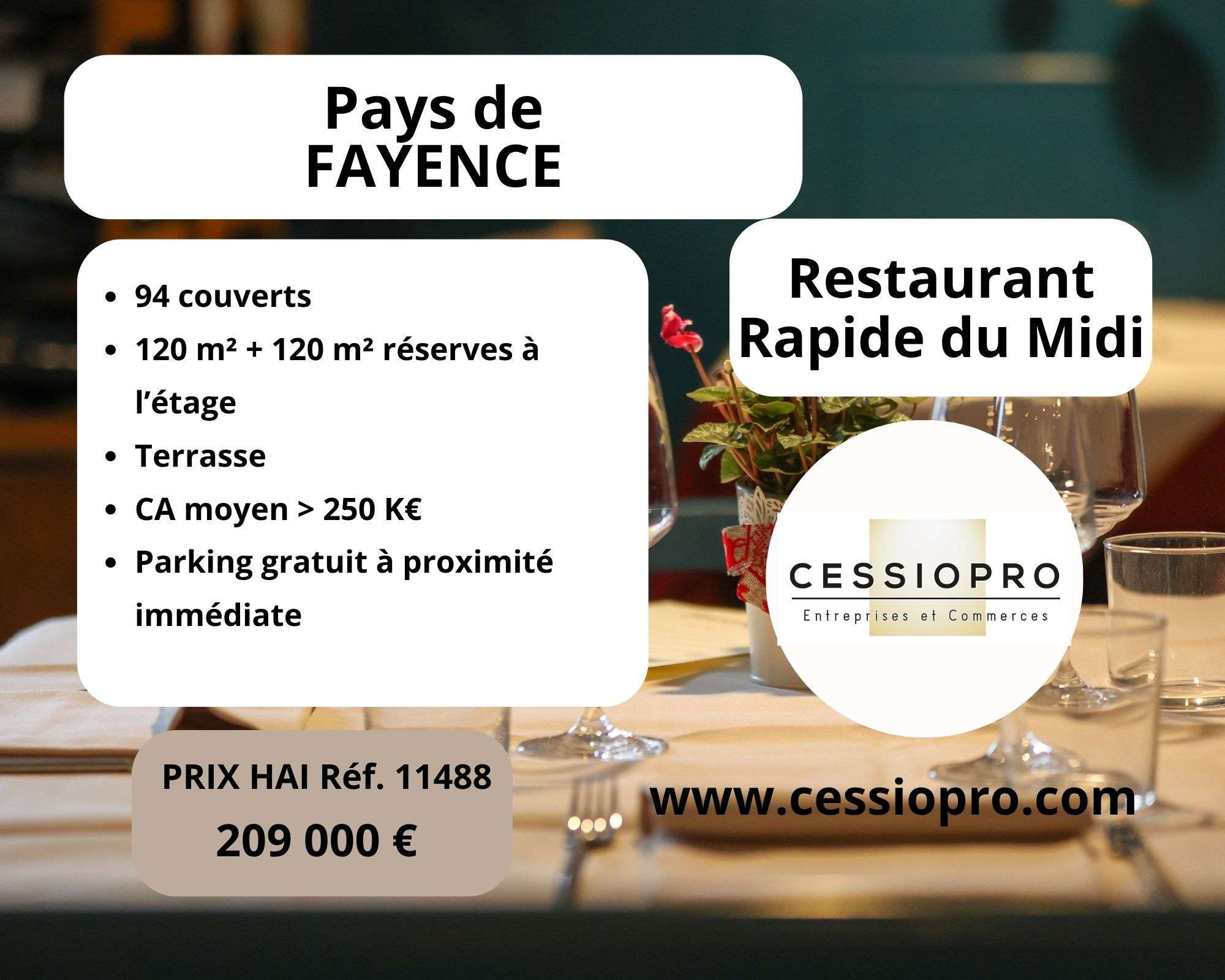 Vente restauration rapide du midi Pays de Fayence