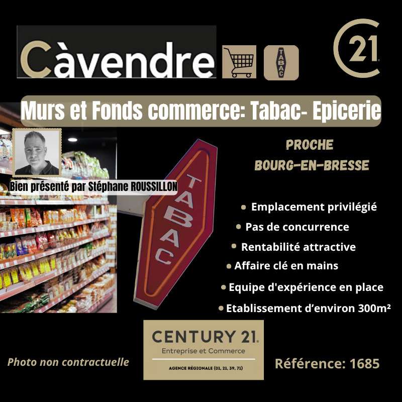 Vente FDC Tabac Epicerie proche Bourg en Bresse