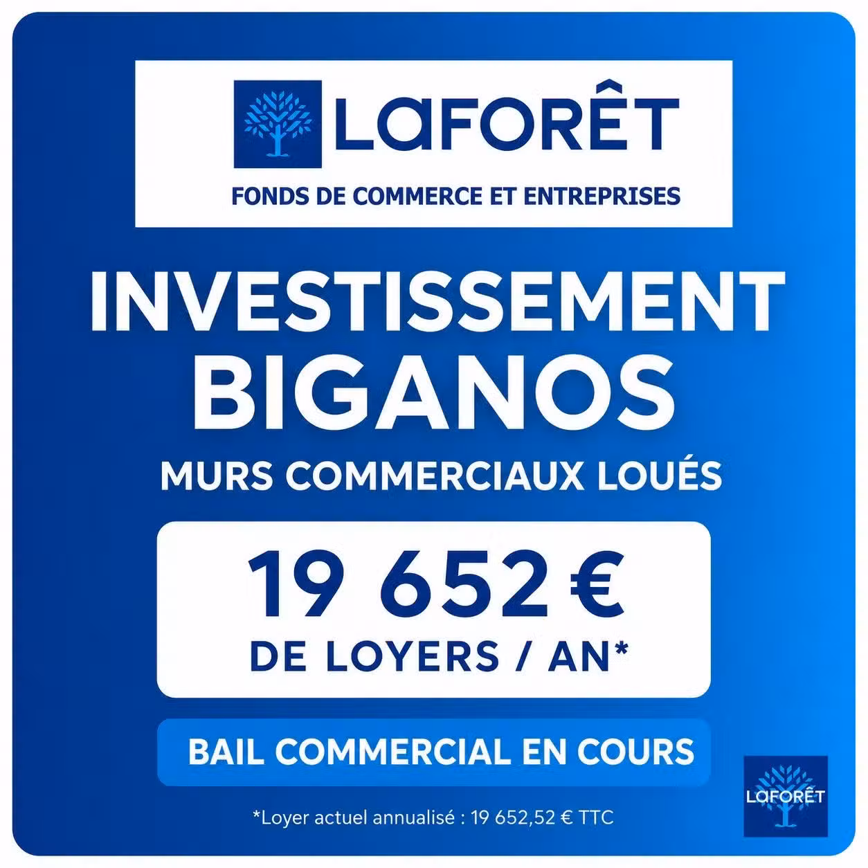 Vente murs commerciaux loués 84m² à Biganos
