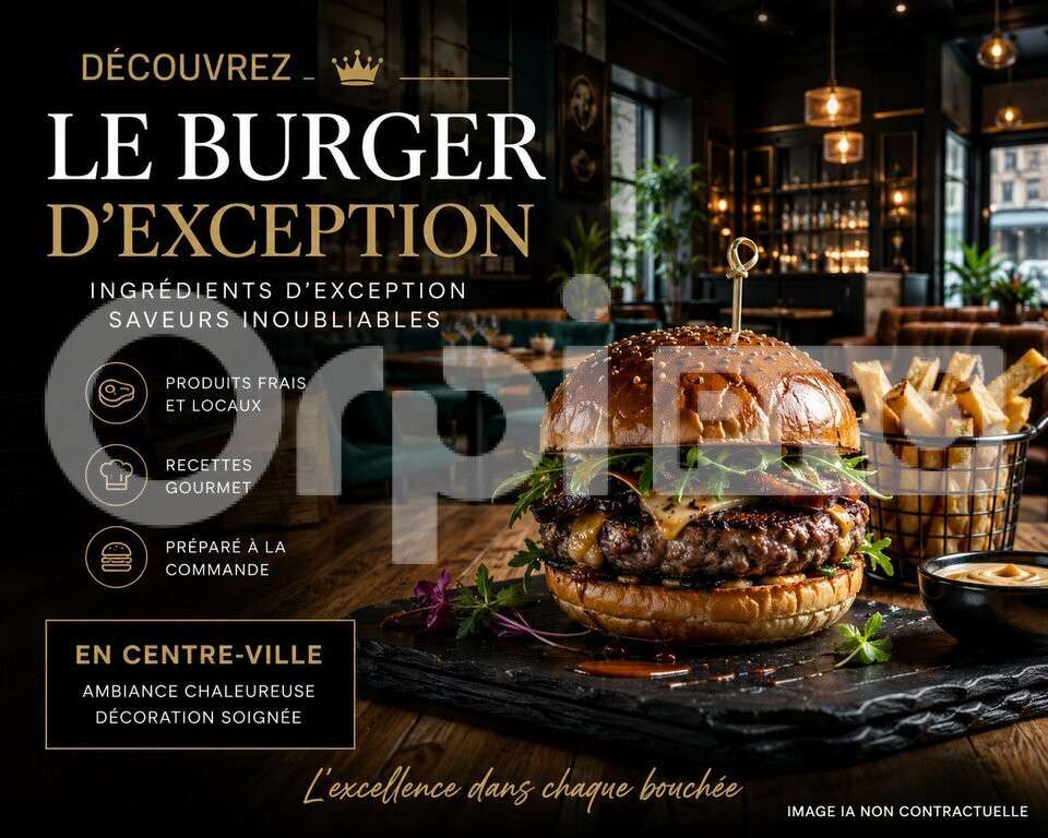 Vente FDC burger haut de gamme secteur prisé