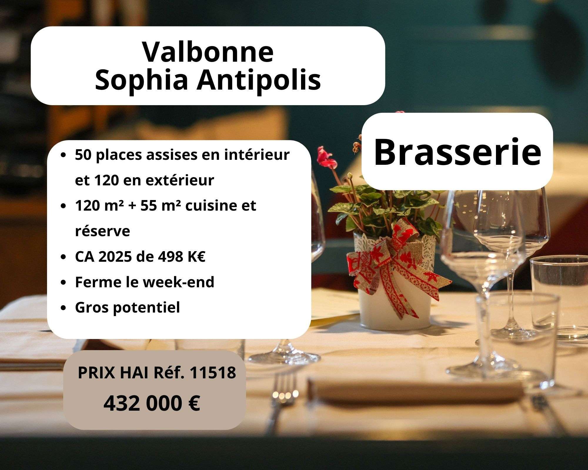 Brasserie grde terrasse Valbonne Sophia Antipolis