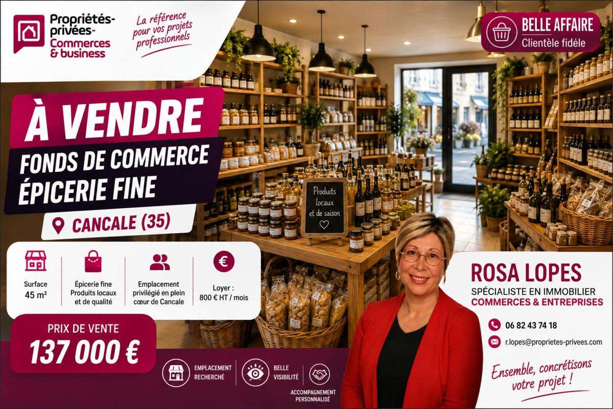 A vendre épicerie fine alimentation à Cancale