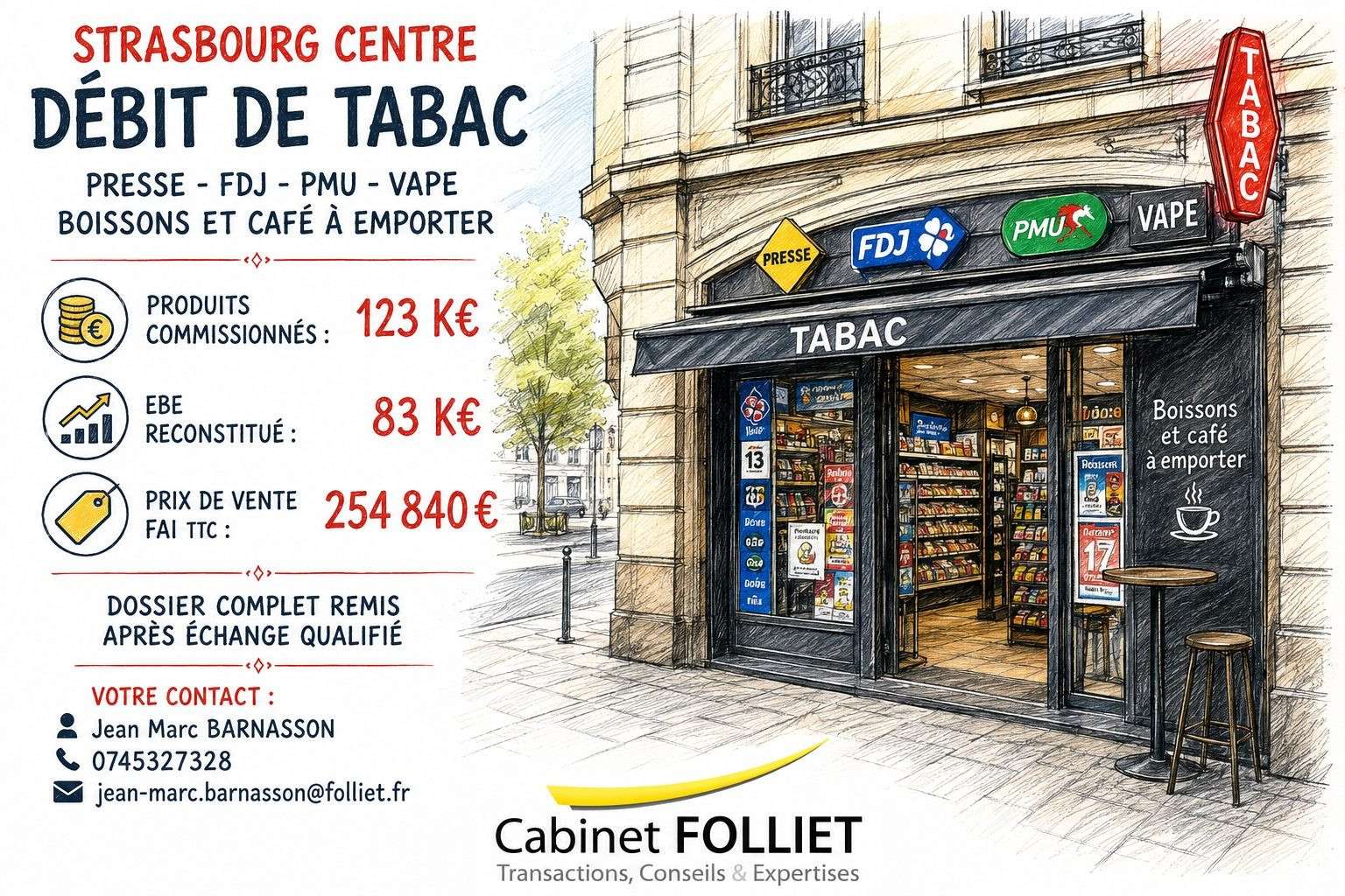 Débit de tabac à vendre à Strasbourg centre