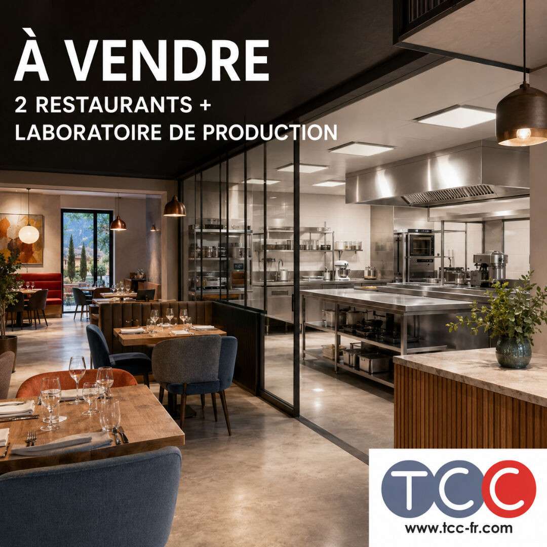 Cède ensemble de 2 restaurants et labo Aix en Pce