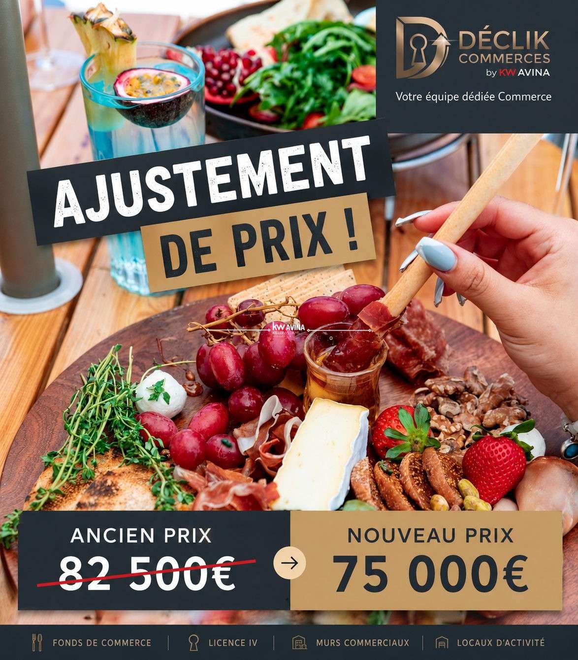 Prix ajusté — FDC restauration type tapas à Lille