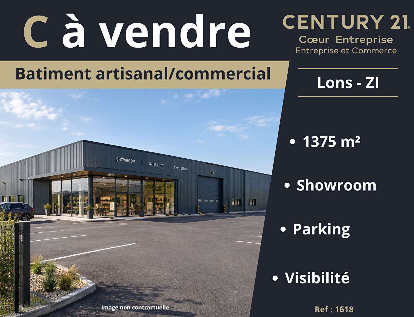 Vente local d'activité de 1375m² à Lons le Saunier