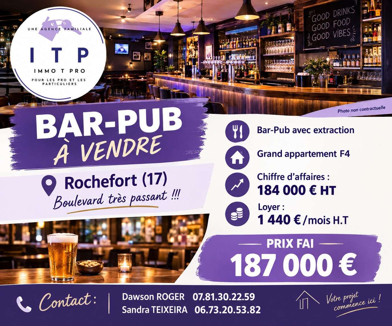 AV bar pub karaoké centre ville Charente Maritime