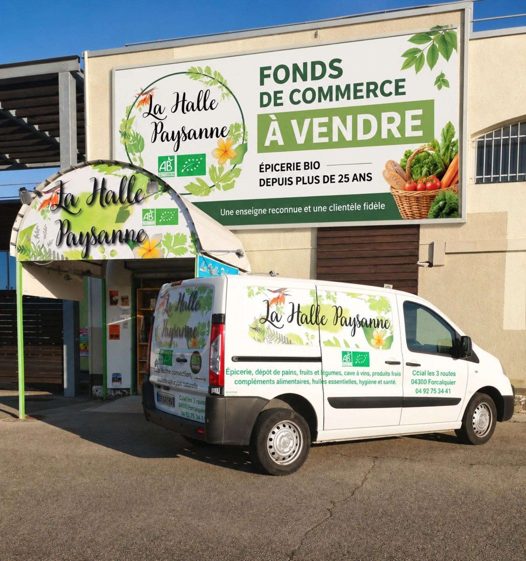 A vendre commerce bio clé en main à Forcalquier