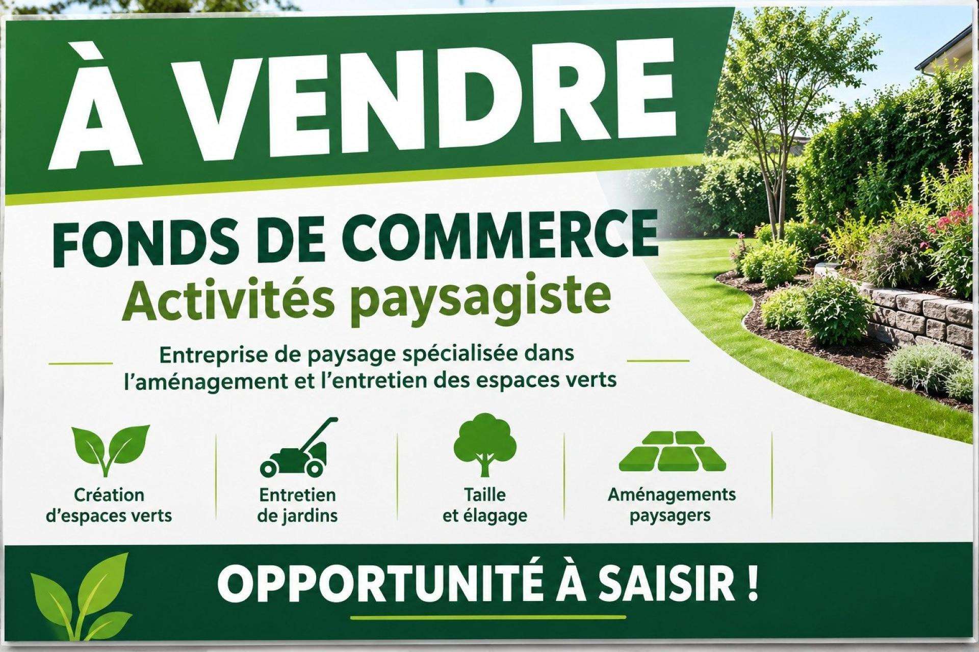 Vente FDC services de paysagisme à Saverdun