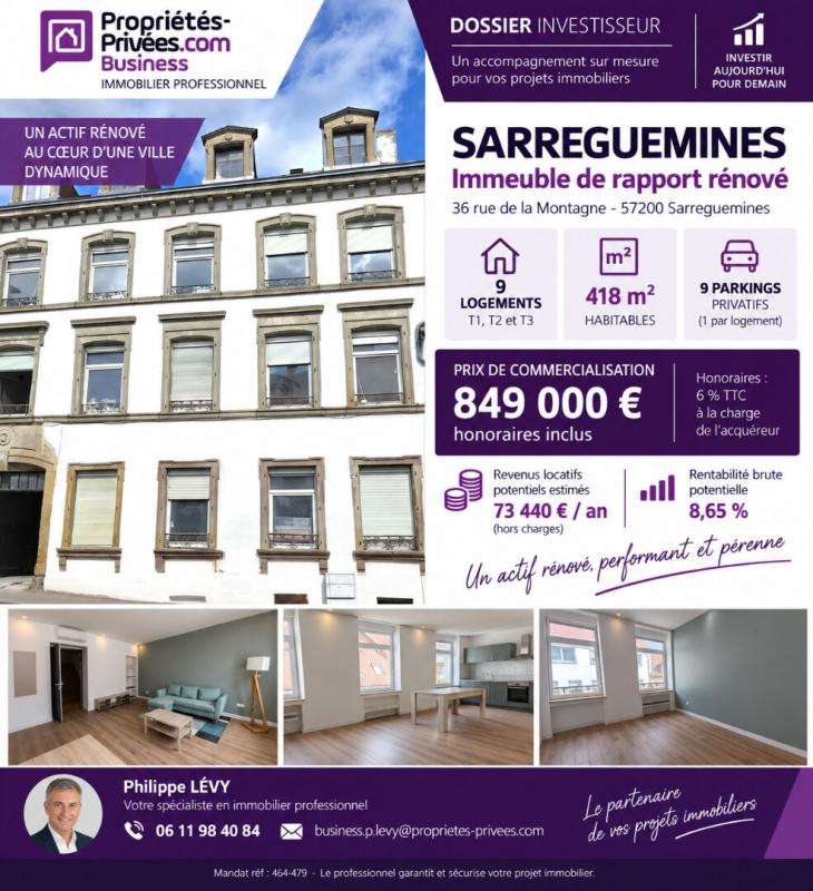 Vente immeuble en pleine propriété à Sarreguemines