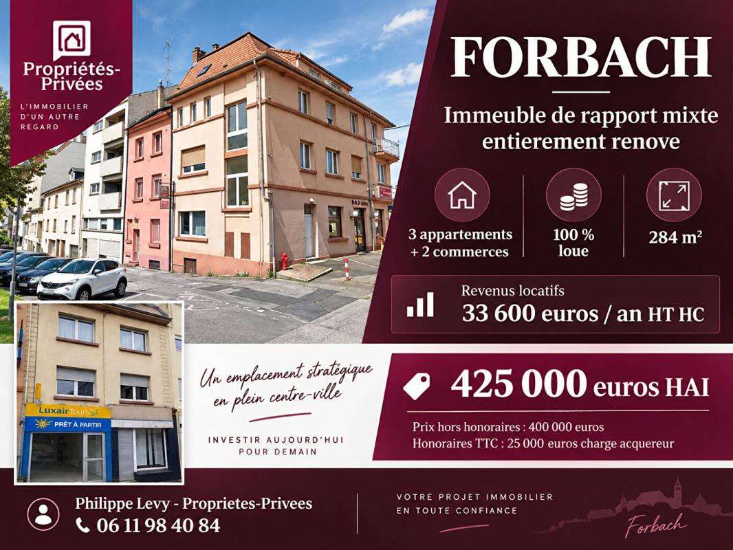 A vendre immeuble de rapport mixte à Forbach