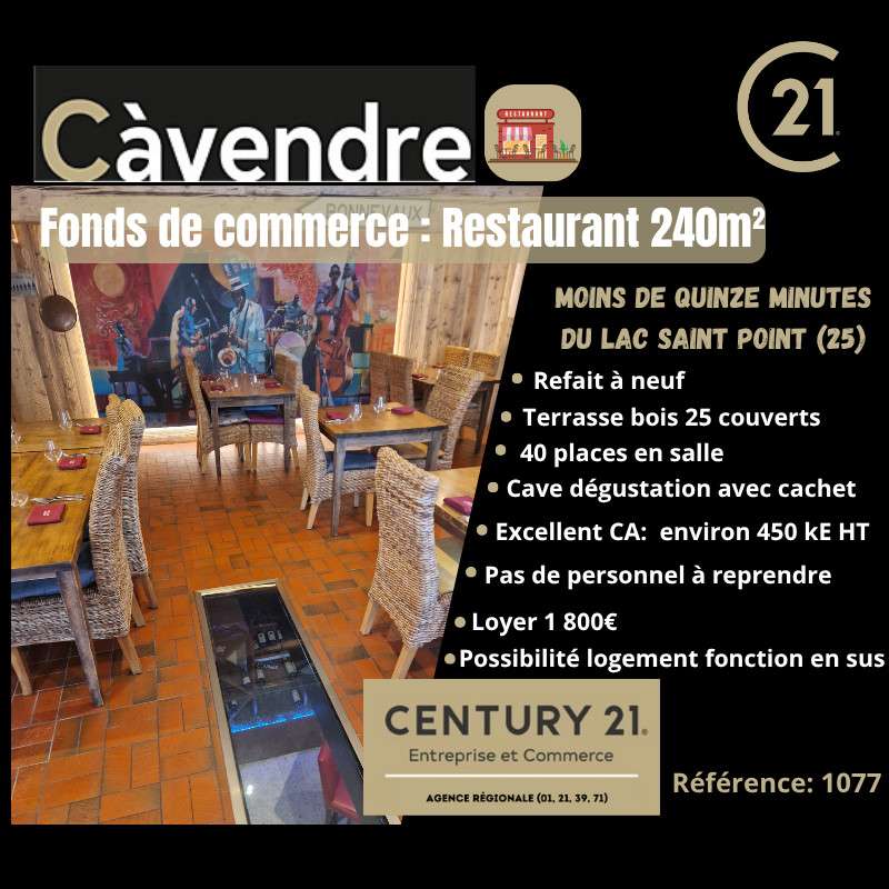 AV restaurant traditionnel lic 4 zone frontalière