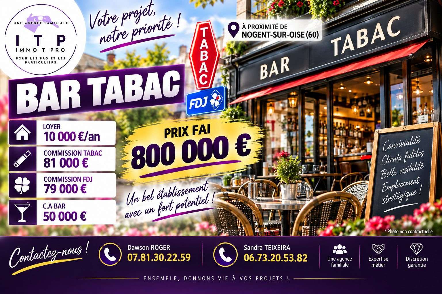 AV magnifique bar tabac FDJ Nogent-sur-Oise périph