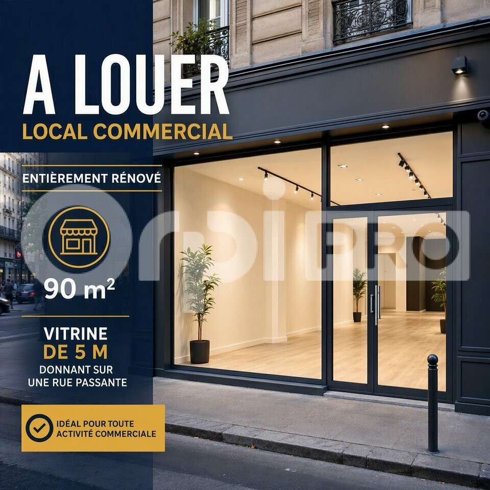 Local commercial rénové 90m² à louer à Montluçon