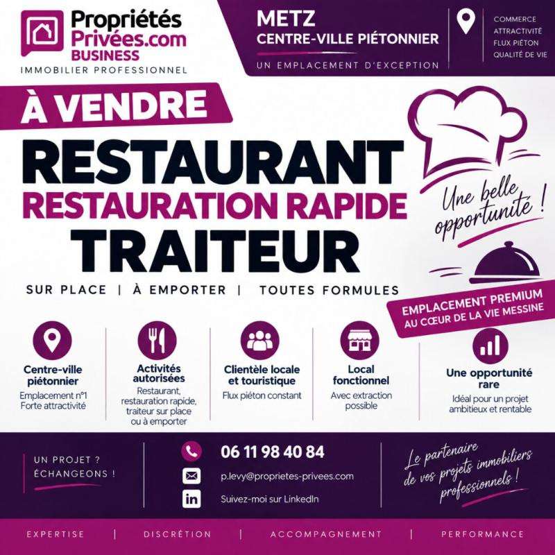 À céder restaurant traiteur centre piéton de Metz