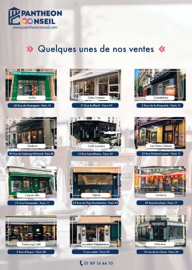 Vente DAB bar licence IV extraction à Paris 75006
