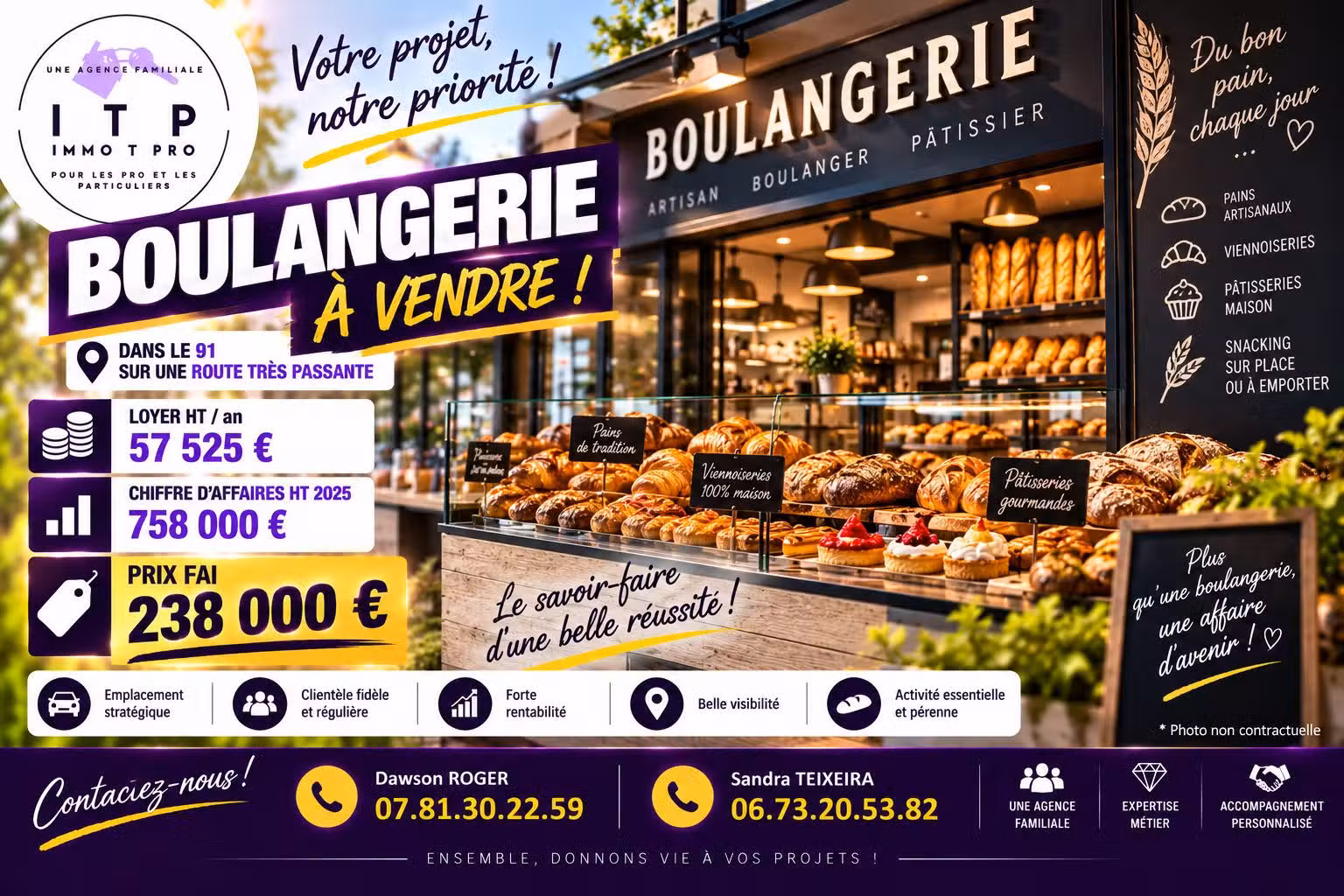 Vente belle boulangerie en péri de Juvisy-sur-Orge