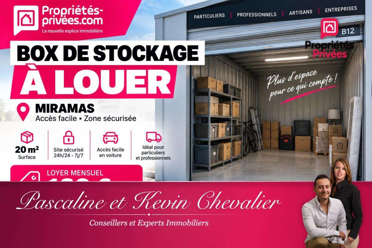 A louer box de stockage de 26m² en ZI à Miramas