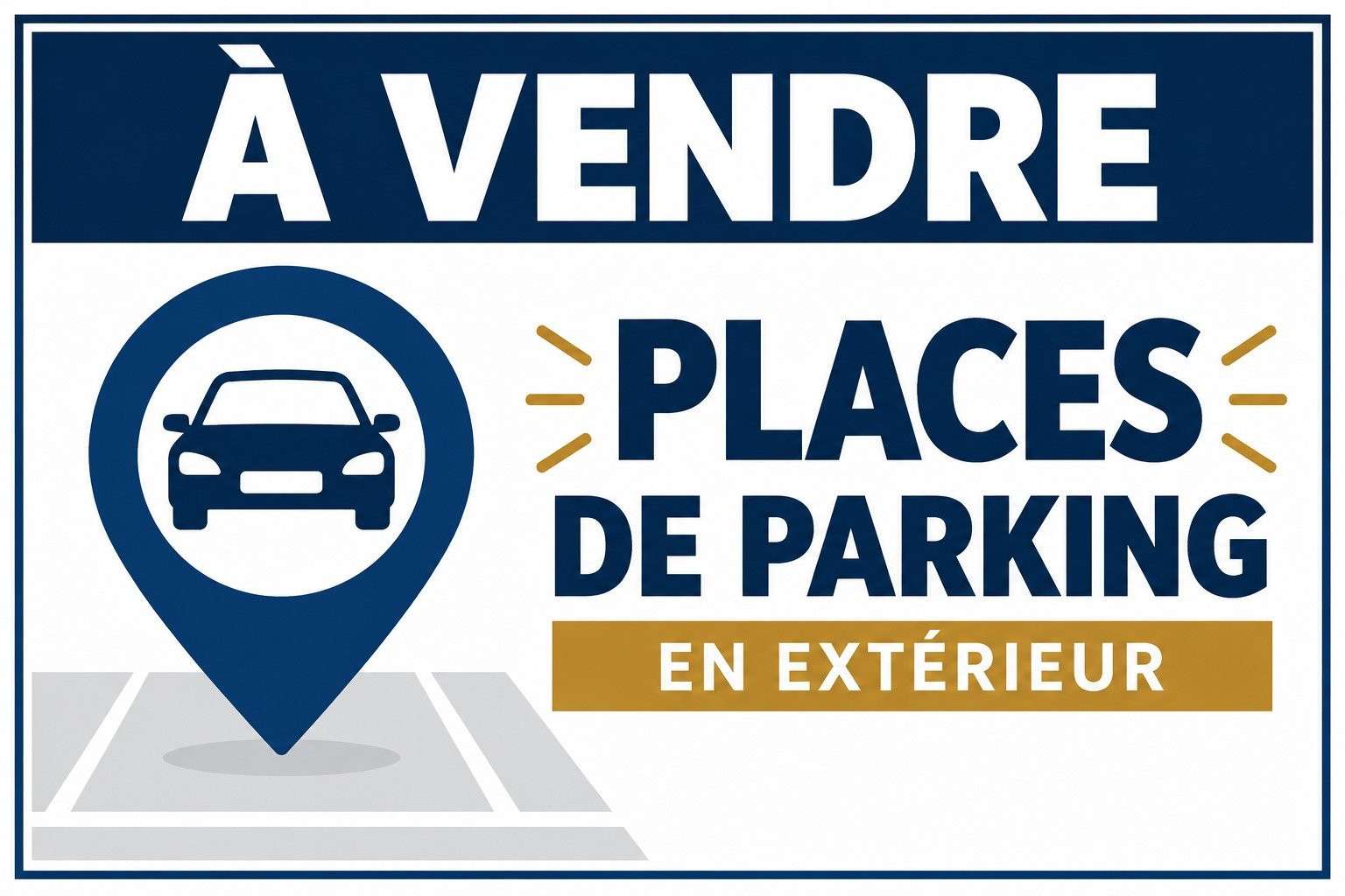 AV 4 places de stationnement à l'entrée d'Arbonne