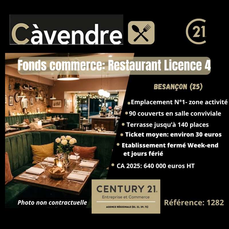Vente restaurant Zone d'activité Besançon
