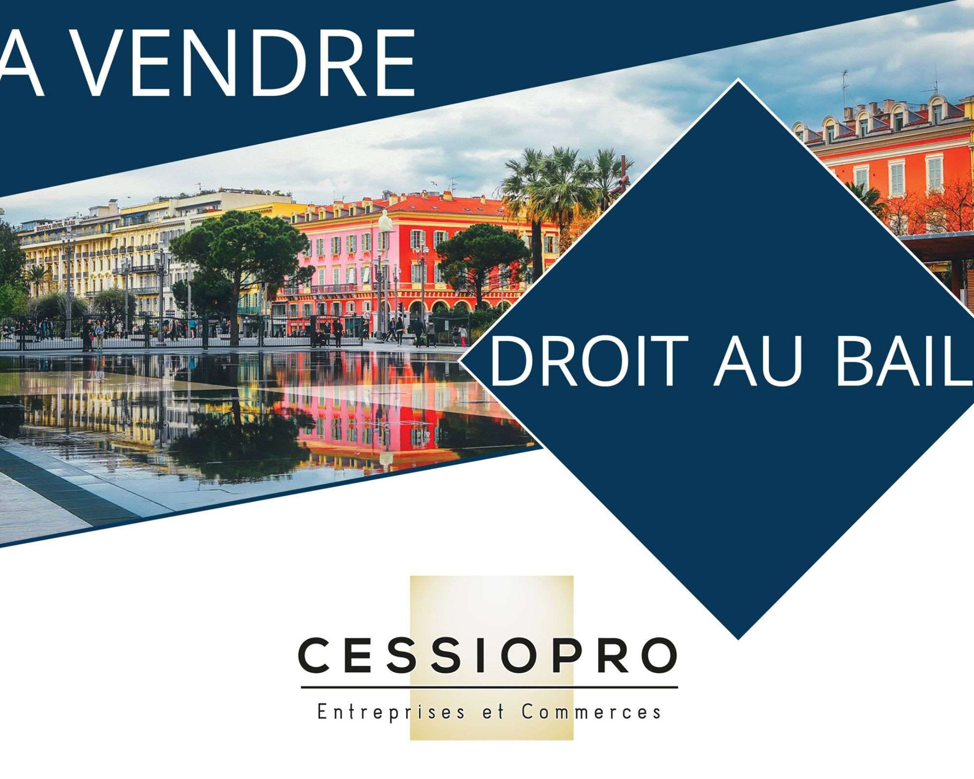 Droit au bail local commercial 62m² à Nice