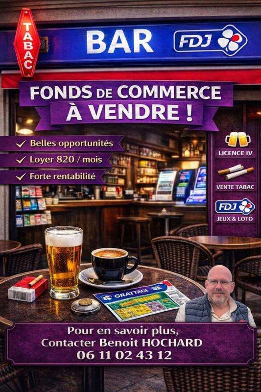 Vente bar tabac loto FDJ en centre village Var
