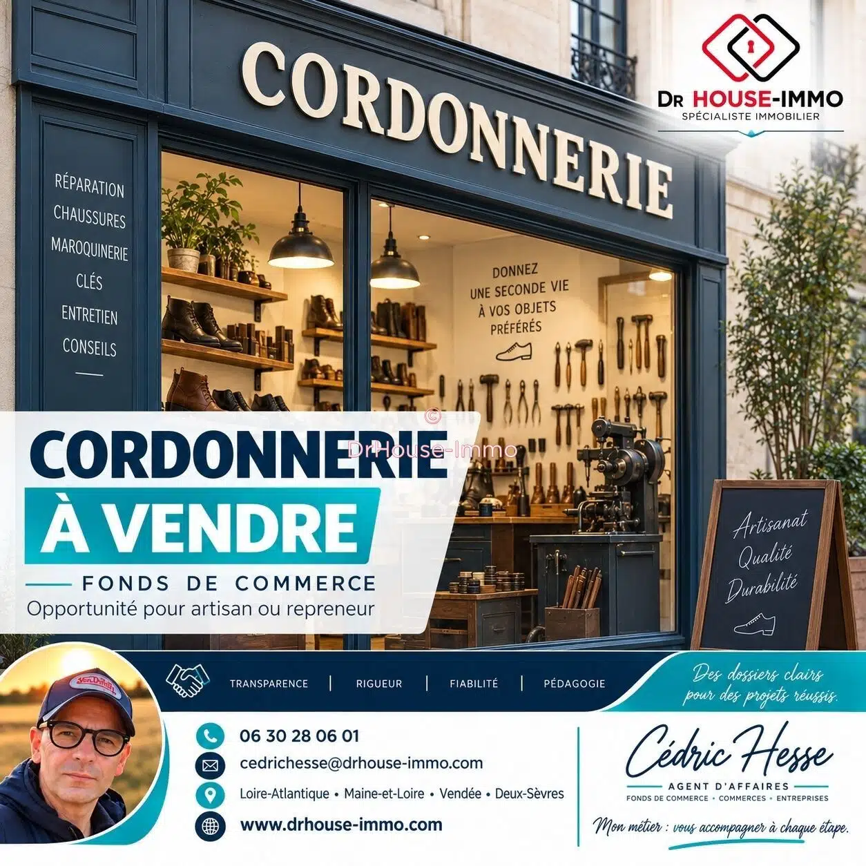A vendre cordonnerie en centre commercial dept 44