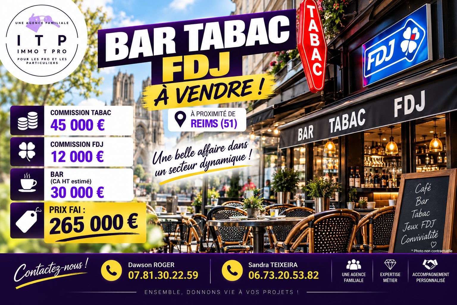 AV beau bar tabac FDJ dans la périphérie de Reims