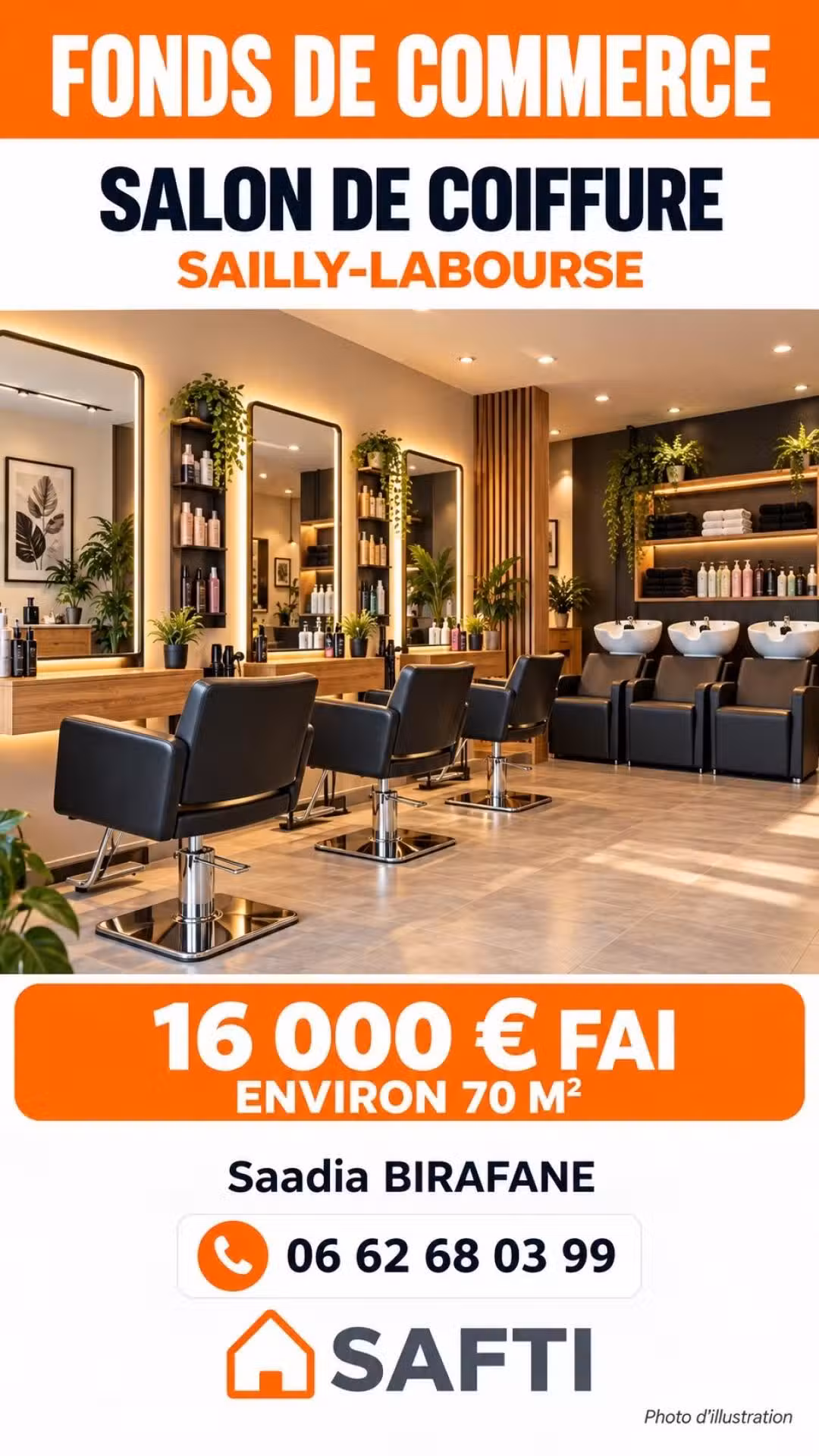 Vente FDC salon de coiffure à Sailly-Labourse
