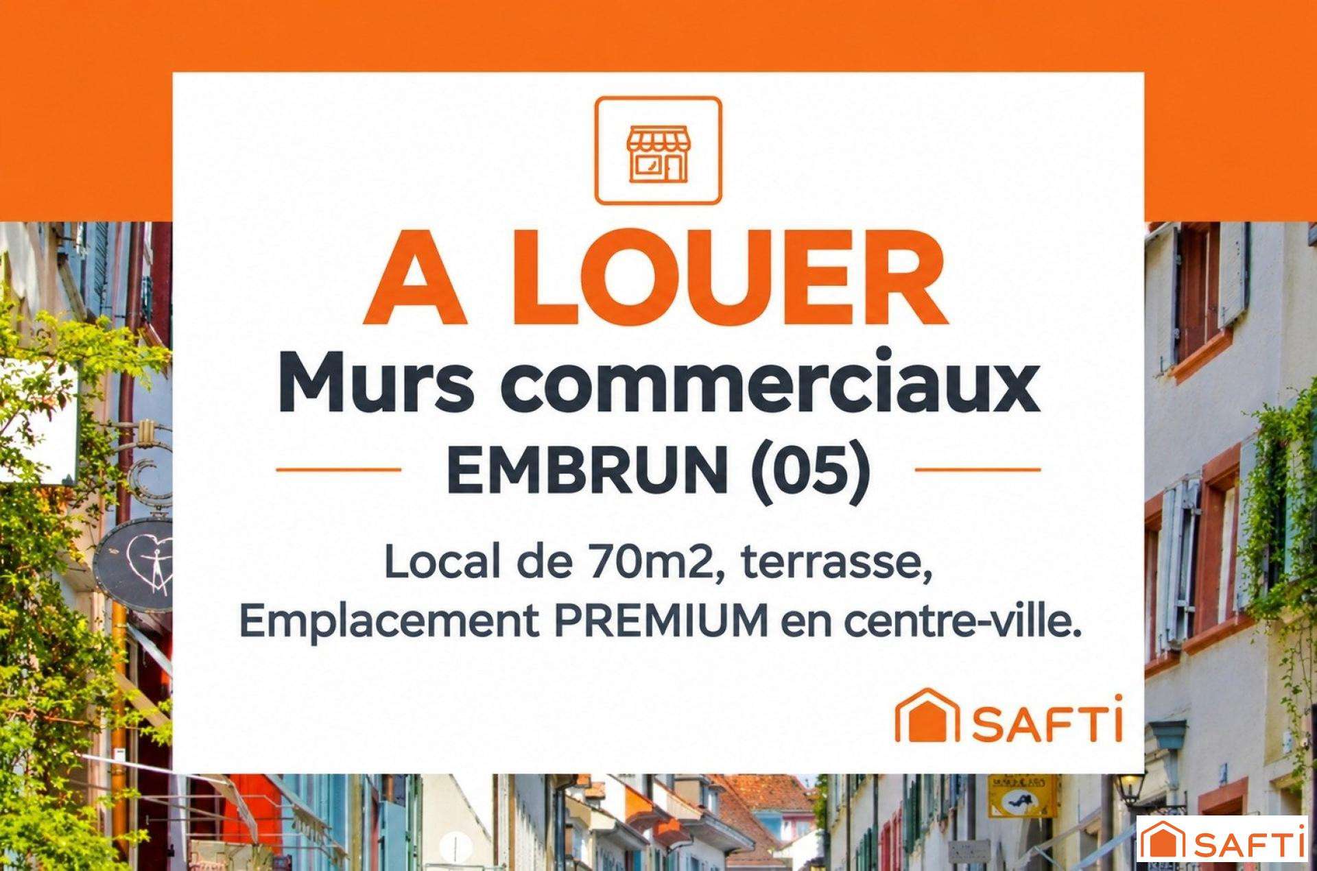 A louer local commercial de 70m² centre Embrun