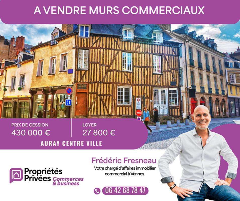 A vendre murs commerciaux occupés à Auray centre