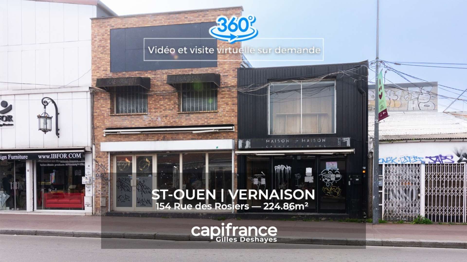 Av Murs 225m² Les Puces Marché Vernaison (St-Ouen)