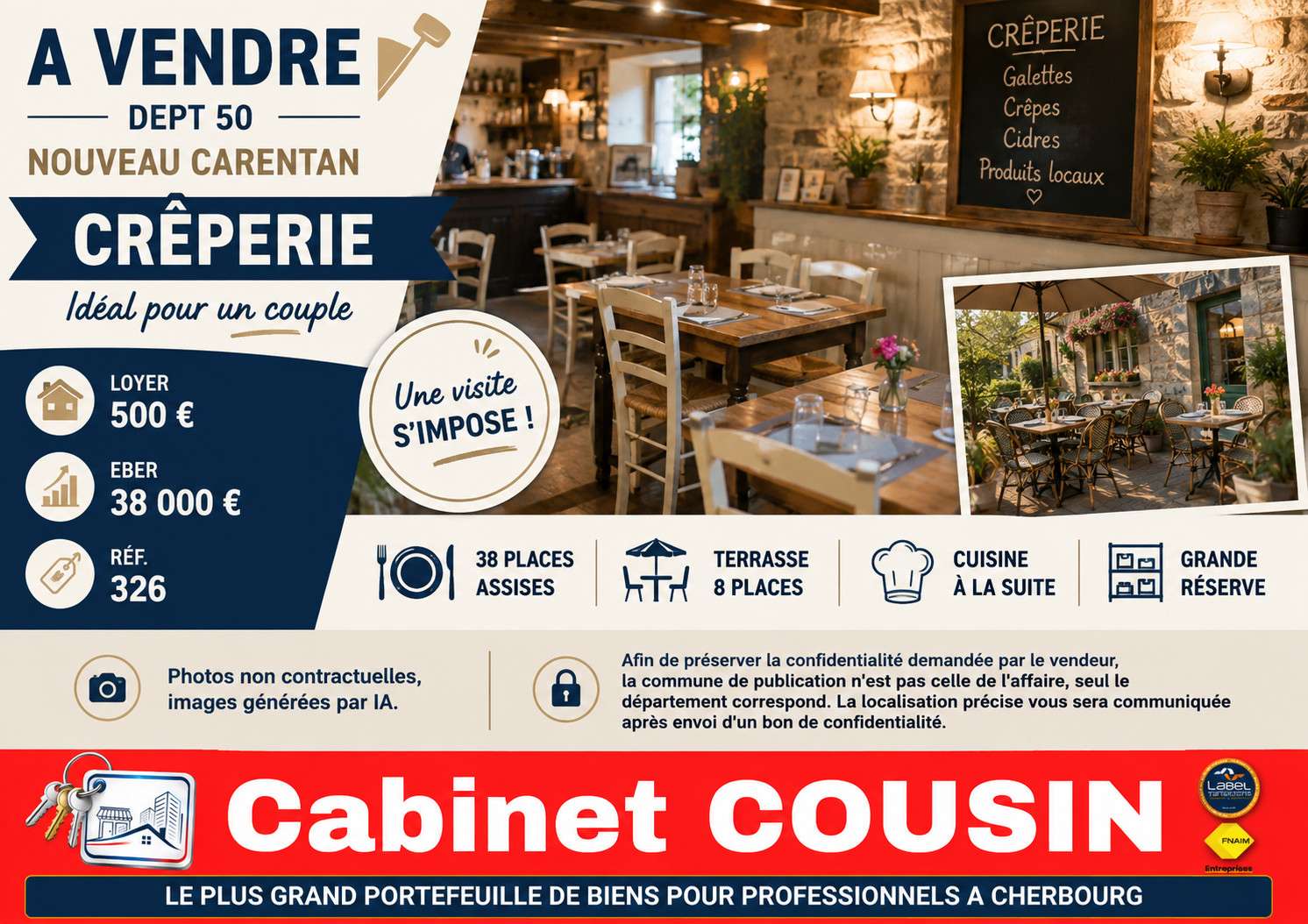 Vente crêperie sur Carentan