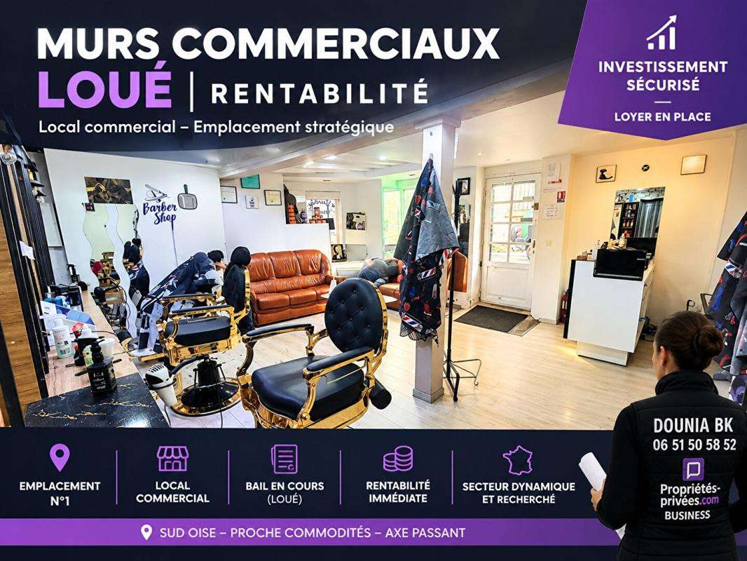 AV murs commerciaux loués 48m² à Pont-Ste-Maxence