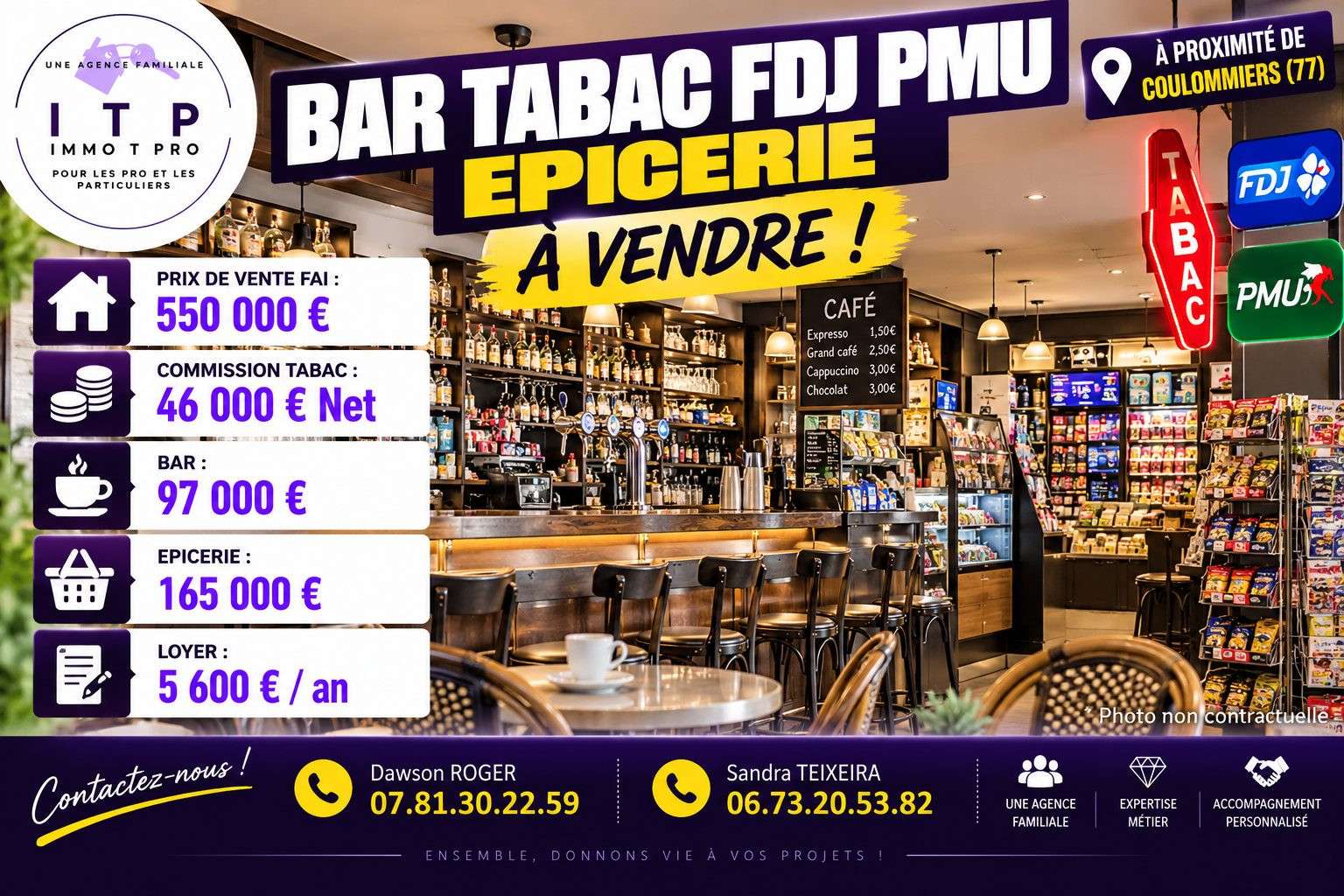 AV bar tabac FDJ PMU épicerie proche Coulommiers