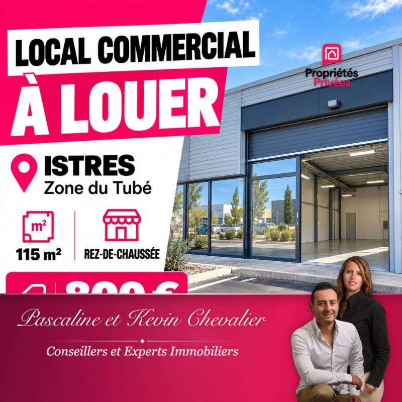 Local commercial 115m² à louer Istres zone du Tubé