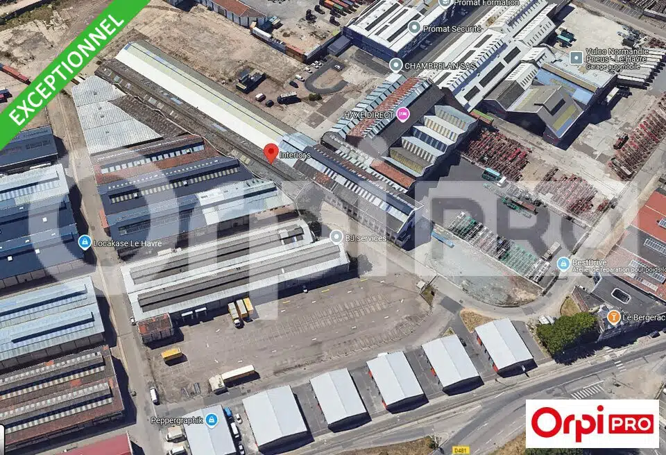 A vendre local d'activité avec terrain au Havre