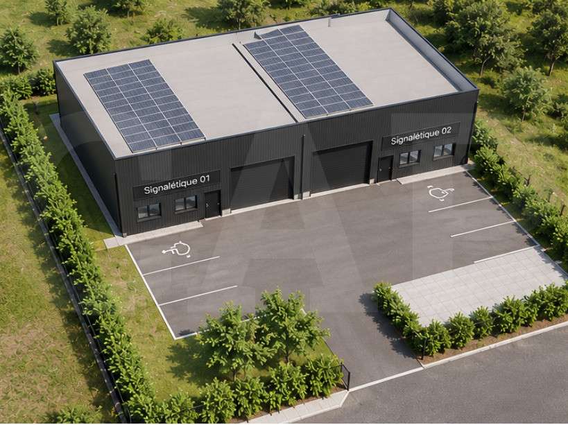 A vendre 2 cellules d'activités 194m² à Crevin