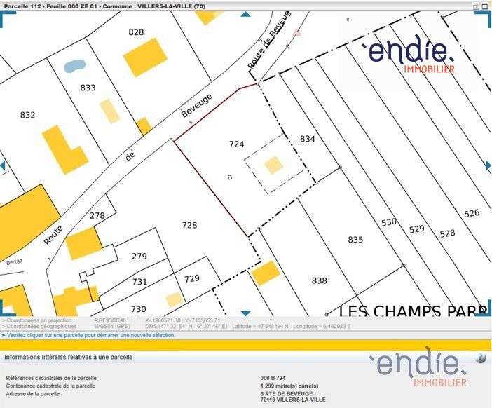 AV terrain constructible 12.9ares Villers-la-Ville