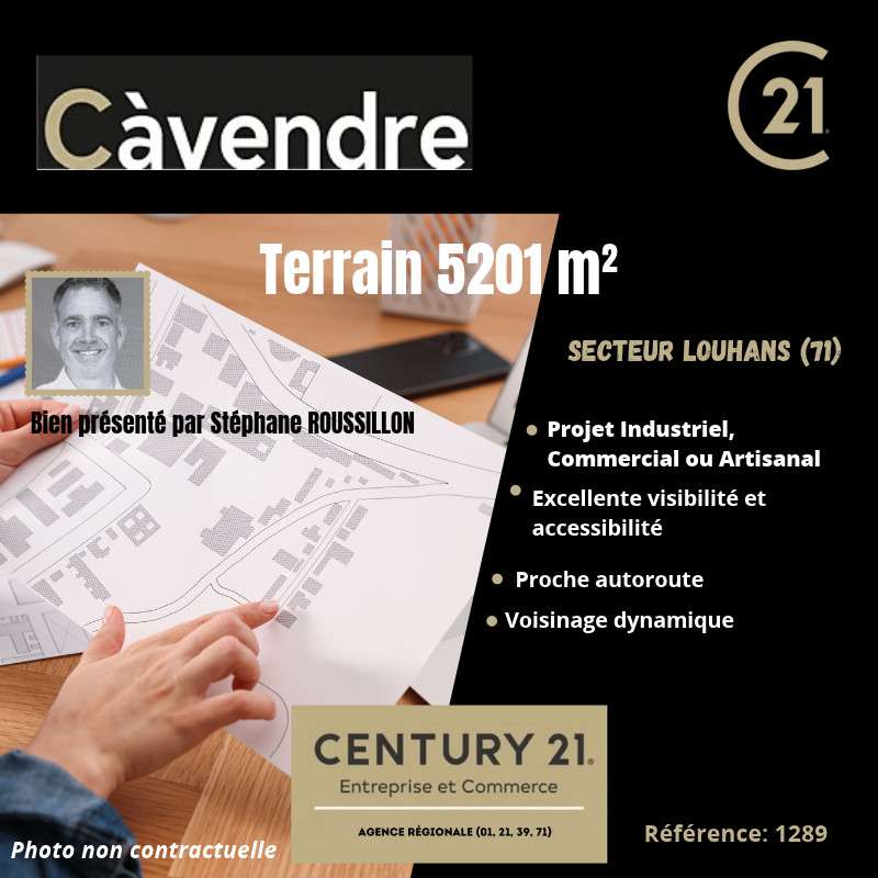Vente terrain 5201m² proche Louhans