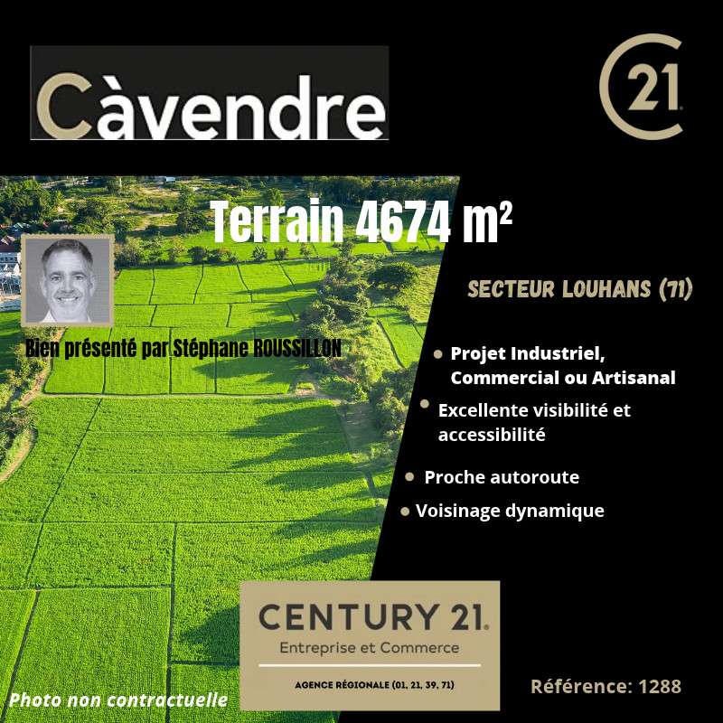 Vente terrain 4674m² proche Louhans
