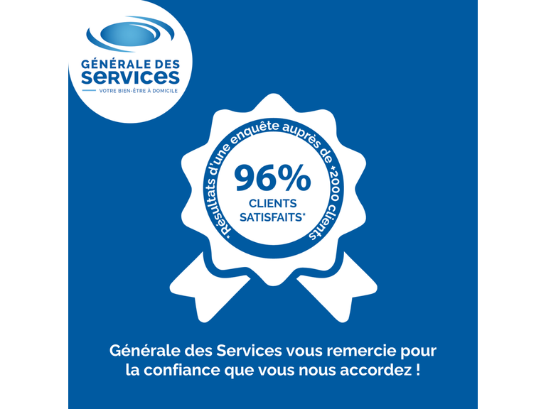 96 % de nos clients sont satisfaits de nos services !