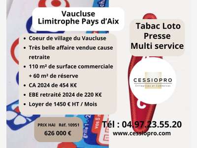 A vendre grand FDC tabac loto presse à Aix en Pce