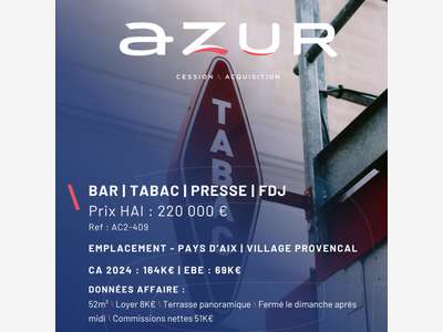 VENTE Bar Tabac Presse FDJ dans le Pays d'Aix
