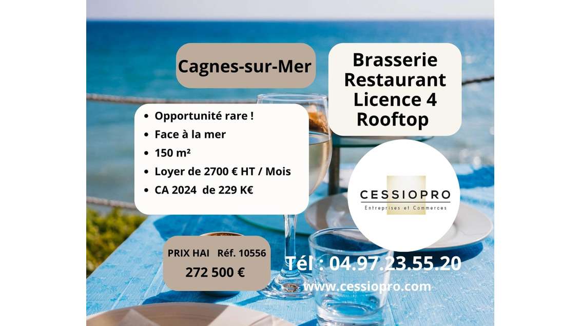 Vente brasserie lic IV de 150m² à Cagnes-sur-Mer