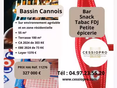 Bar (lic 3) snack tabac FDJ presse Bassin Cannois