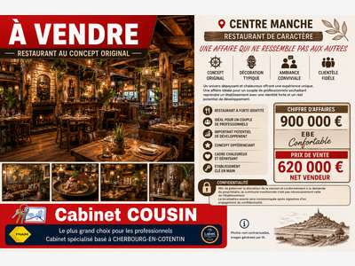 Vente restaurant concept original en Centre Manche